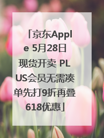 京东Apple 5月28日现货开卖 PLUS会员无需凑单先打9折再叠618优惠