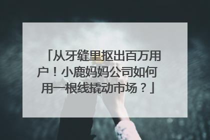 从牙缝里抠出百万用户！小鹿妈妈公司如何用一根线撬动市场？