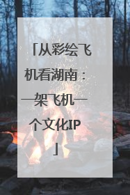 从彩绘飞机看湖南：一架飞机一个文化IP