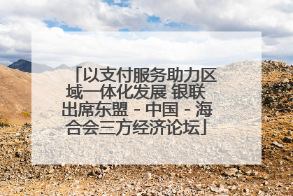 以支付服务助力区域一体化发展 银联出席东盟－中国－海合会三方经济论坛
