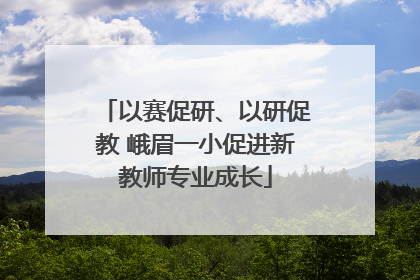 以赛促研、以研促教 峨眉一小促进新教师专业成长