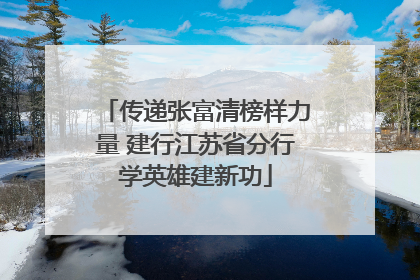 传递张富清榜样力量 建行江苏省分行学英雄建新功