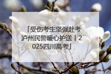 受伤考生坚强赴考 泸州民警暖心护送丨2025四川高考