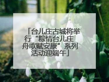 台儿庄古城将举行“粽情台儿庄 舟歌赋安康”系列活动迎端午
