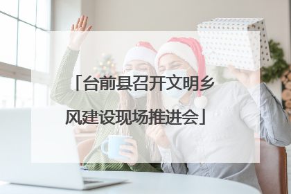 台前县召开文明乡风建设现场推进会