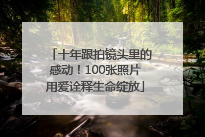 十年跟拍镜头里的感动！100张照片用爱诠释生命绽放