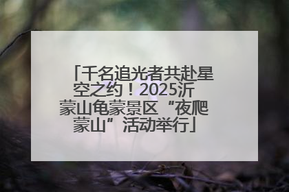千名追光者共赴星空之约！2025沂蒙山龟蒙景区“夜爬蒙山”活动举行