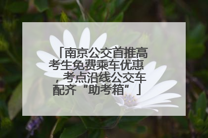 南京公交首推高考生免费乘车优惠，考点沿线公交车配齐“助考箱”