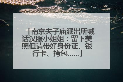 南京夫子庙派出所喊话汉服小姐姐：留下美照但请带好身份证、银行卡、挎包……