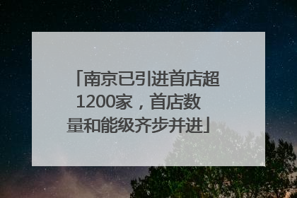 南京已引进首店超1200家，首店数量和能级齐步并进