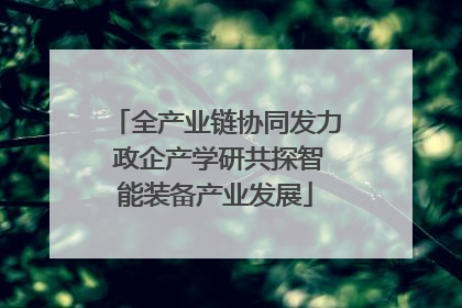 全产业链协同发力 政企产学研共探智能装备产业发展