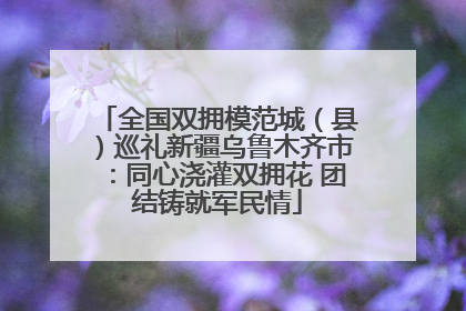 全国双拥模范城（县）巡礼新疆乌鲁木齐市：同心浇灌双拥花 团结铸就军民情