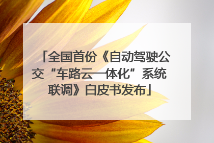 全国首份《自动驾驶公交“车路云一体化”系统联调》白皮书发布