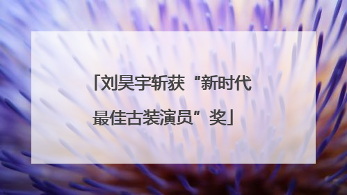 刘昊宇斩获“新时代最佳古装演员”奖