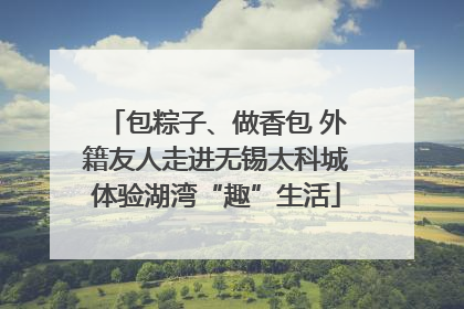 包粽子、做香包 外籍友人走进无锡太科城体验湖湾“趣”生活