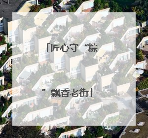 匠心守“粽”飘香老街