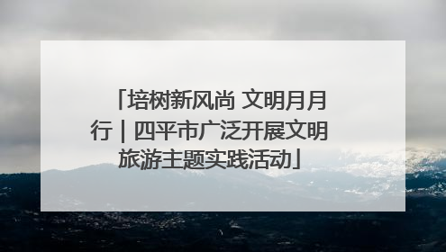 培树新风尚 文明月月行｜四平市广泛开展文明旅游主题实践活动