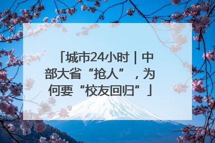 城市24小时｜中部大省“抢人”，为何要“校友回归”