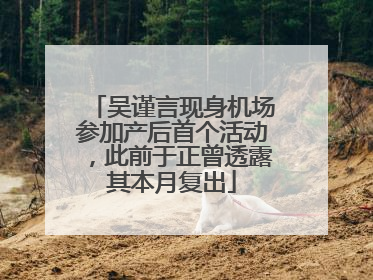 吴谨言现身机场参加产后首个活动，此前于正曾透露其本月复出
