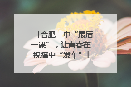 合肥一中“最后一课”，让青春在祝福中“发车”