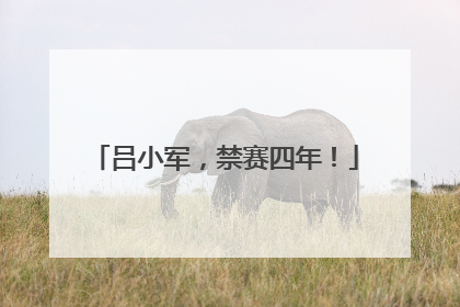 吕小军，禁赛四年！