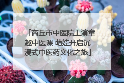 商丘市中医院上演童趣中医课 萌娃开启沉浸式中医药文化之旅
