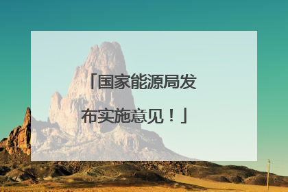 国家能源局发布实施意见！