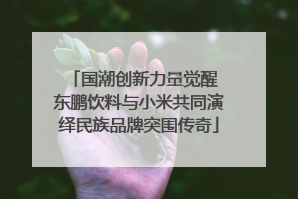 国潮创新力量觉醒 东鹏饮料与小米共同演绎民族品牌突围传奇
