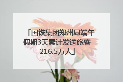 国铁集团郑州局端午假期3天累计发送旅客216.5万人
