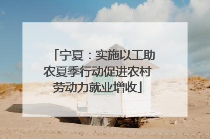 宁夏：实施以工助农夏季行动促进农村劳动力就业增收