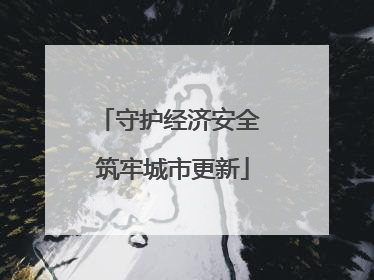 守护经济安全 筑牢城市更新