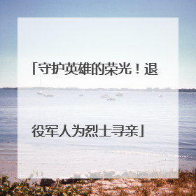 守护英雄的荣光！退役军人为烈士寻亲