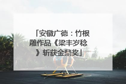 安徽广德：竹根雕作品《梁丰岁稔》斩获金鼎奖