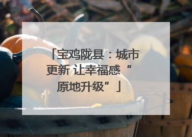 宝鸡陇县：城市更新 让幸福感“原地升级”