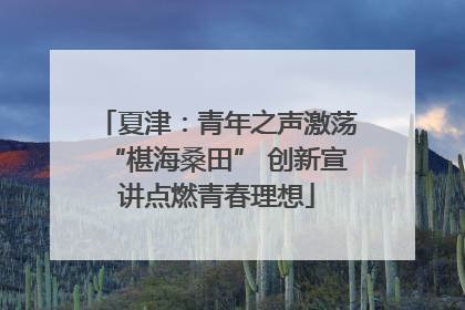 夏津：青年之声激荡“椹海桑田” 创新宣讲点燃青春理想