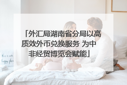 外汇局湖南省分局以高质效外币兑换服务 为中非经贸博览会赋能