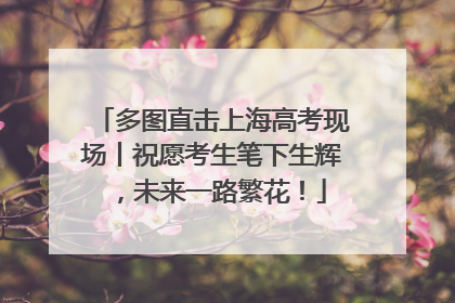 多图直击上海高考现场丨祝愿考生笔下生辉，未来一路繁花！