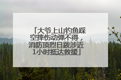 大爷上山钓鱼踩空摔伤动弹不得，消防顶烈日跋涉近1小时抵达救援