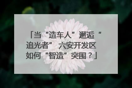 当“造车人”邂逅“追光者” 六安开发区如何“智造”突围？