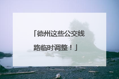 德州这些公交线路临时调整！