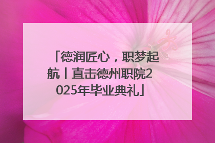 德润匠心，职梦起航丨直击德州职院2025年毕业典礼
