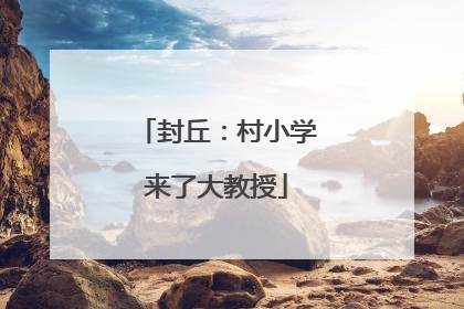 封丘：村小学来了大教授