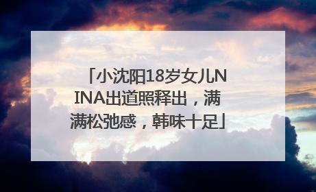 小沈阳18岁女儿NINA出道照释出，满满松弛感，韩味十足