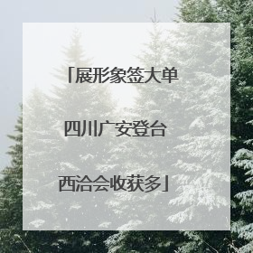 展形象签大单 四川广安登台西洽会收获多