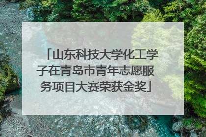 山东科技大学化工学子在青岛市青年志愿服务项目大赛荣获金奖