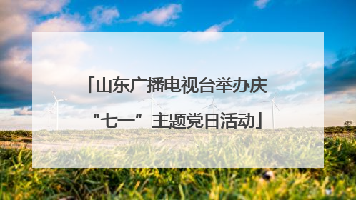 山东广播电视台举办庆“七一”主题党日活动