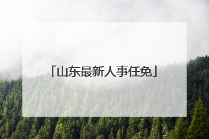 山东最新人事任免