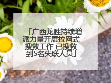 广西龙胜持续增派力量开展拉网式搜救工作 已搜救到5名失联人员