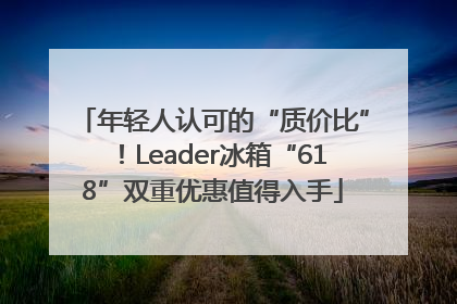 年轻人认可的“质价比”！Leader冰箱“618”双重优惠值得入手