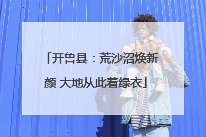 开鲁县：荒沙沼焕新颜 大地从此着绿衣
